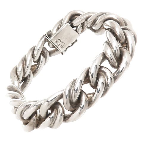 silver hermes bracelet